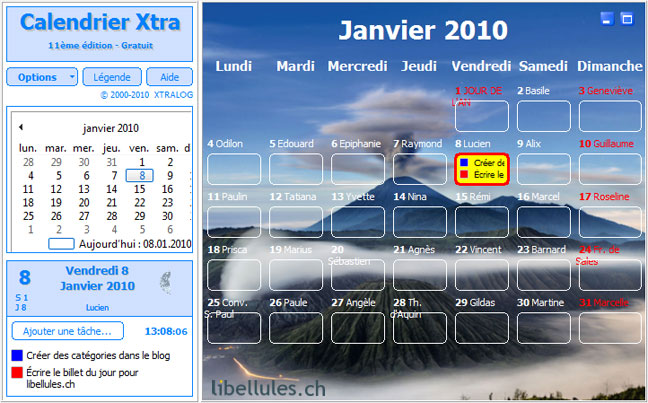 Télécharger Calendrier Xtra