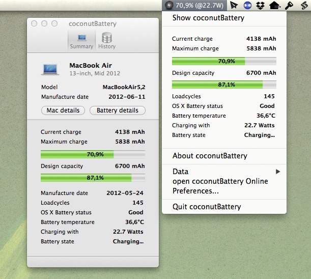 Télécharger CoconutBattery pour Mac