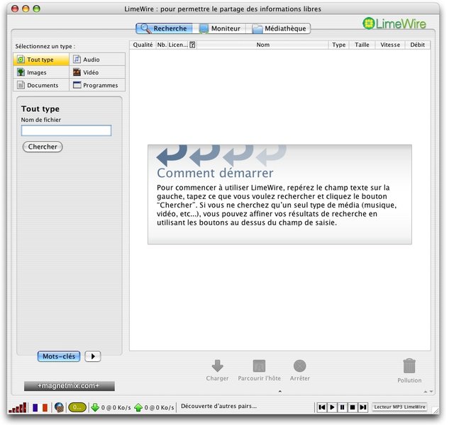 Télécharger Limewire pour Mac