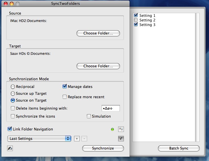 Télécharger SyncTwoFolders pour Mac